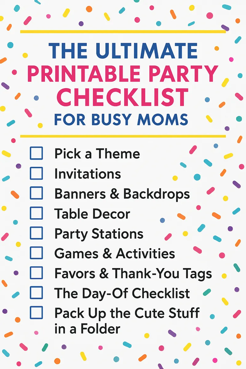 🎉 The Ultimate Printable Party Checklist for Busy Moms (Your Zero-Stress Party Plan)