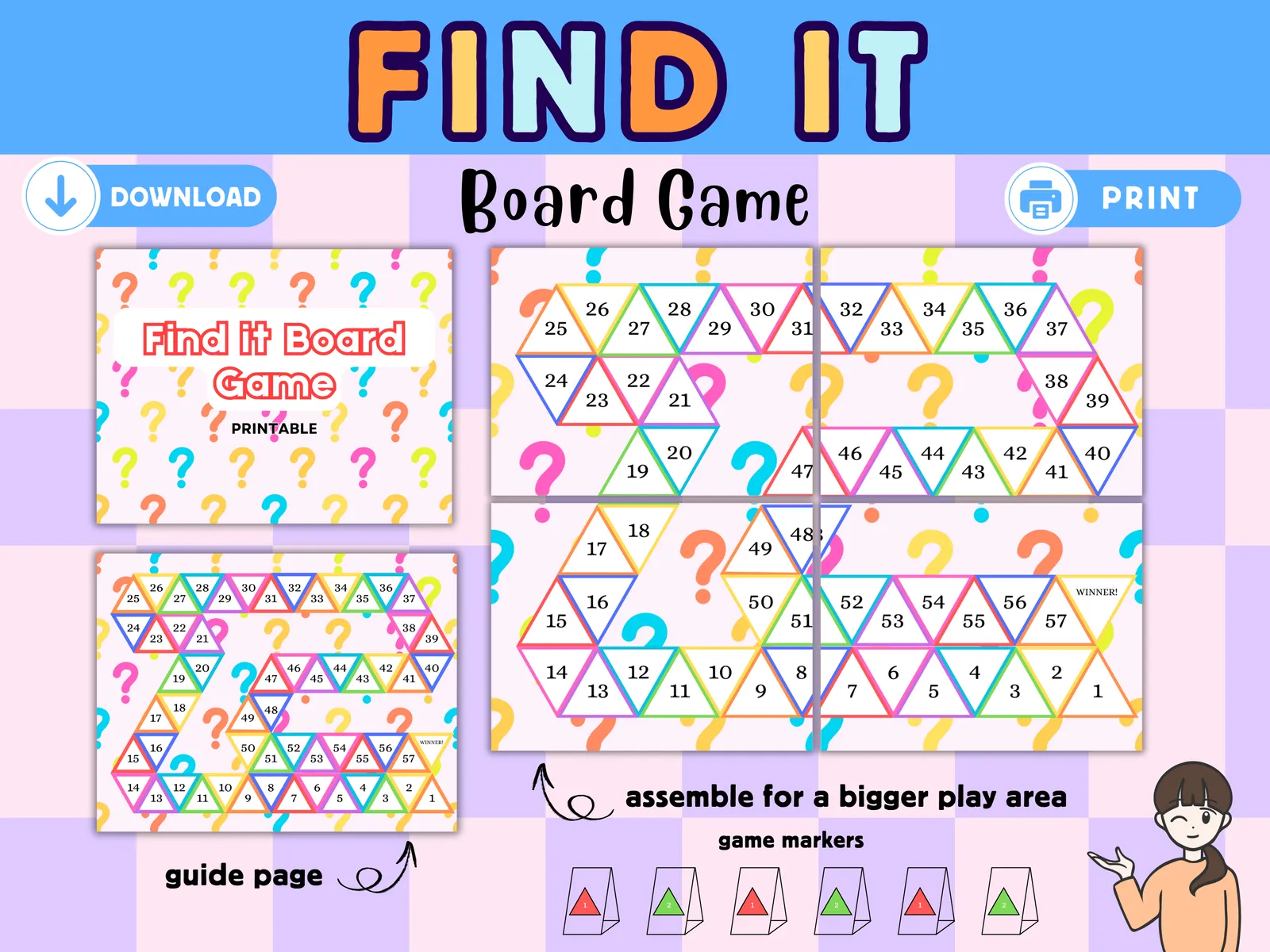 🧠Find It Board Game – Printable Learning Game - Image 2