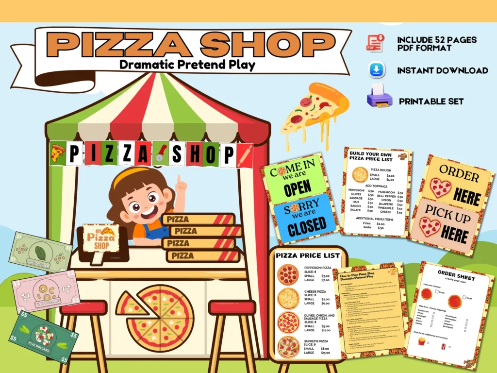 Pizza Shop Dramatic Pretend Play Kit