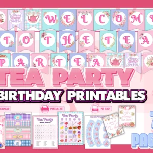 Tea Party Birthday Printables Kit