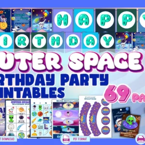 Outer Space Birthday Party Printables Kit