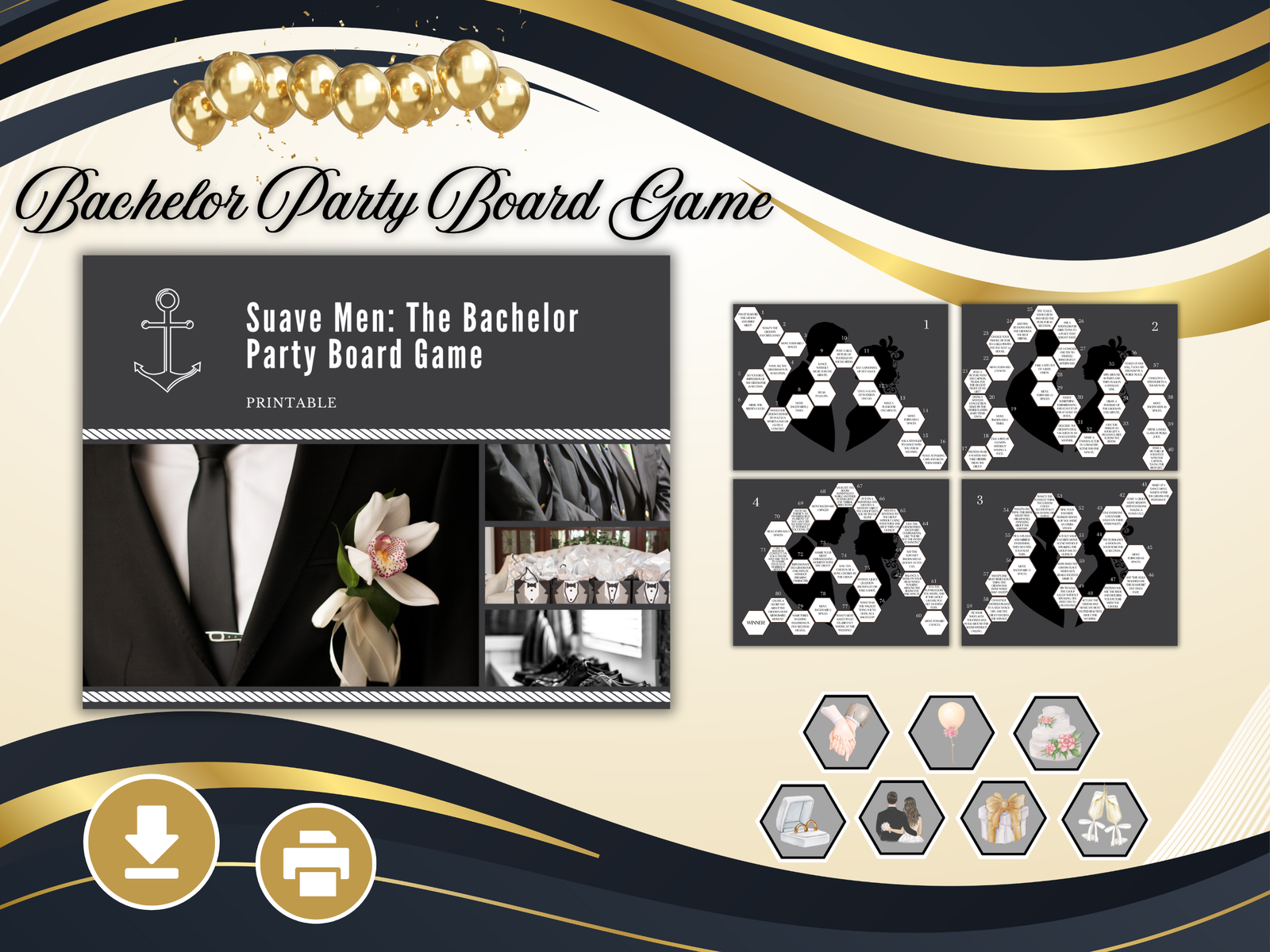 🥂 Bachelor Party Board Game – Printable - Image 2