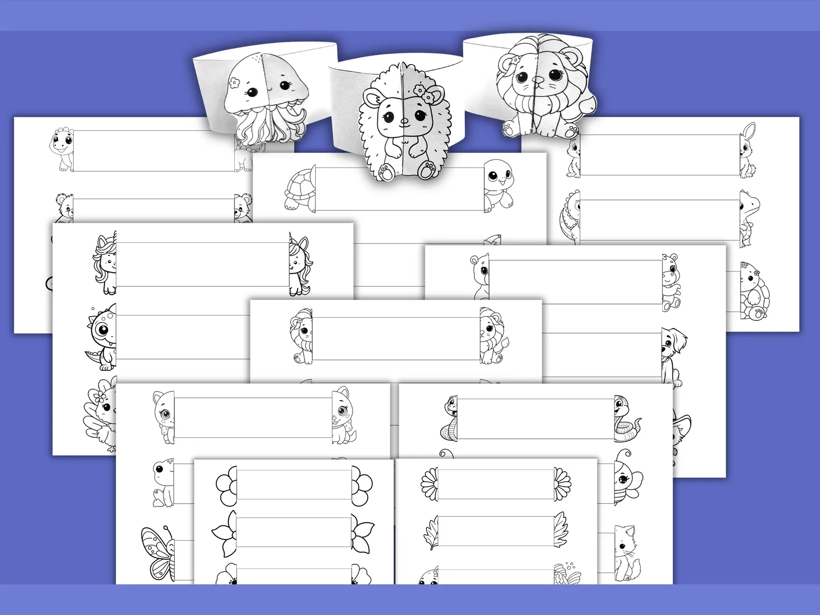๐จ Printable Bracelet Craft โ 30 Animal Designs (Color & Wear Activity) - Image 2