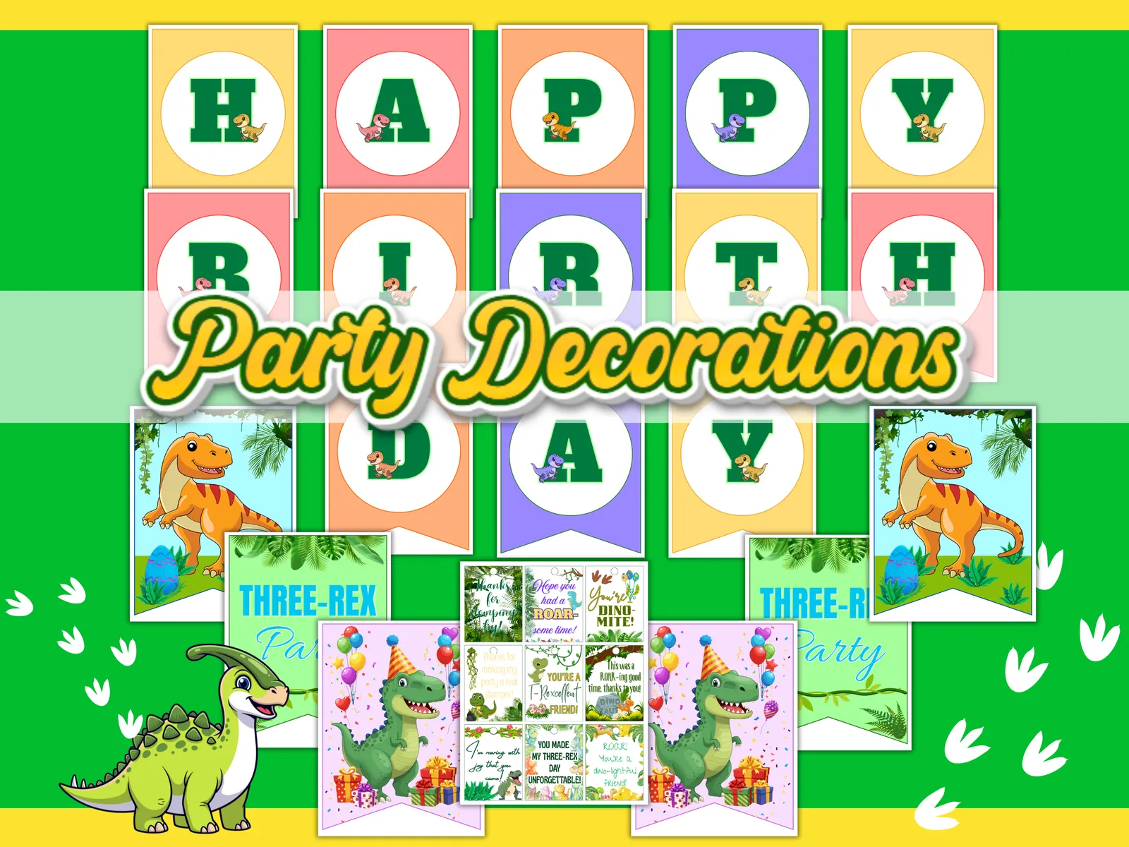Three-Rex Birthday Party Printables Kit - Image 2