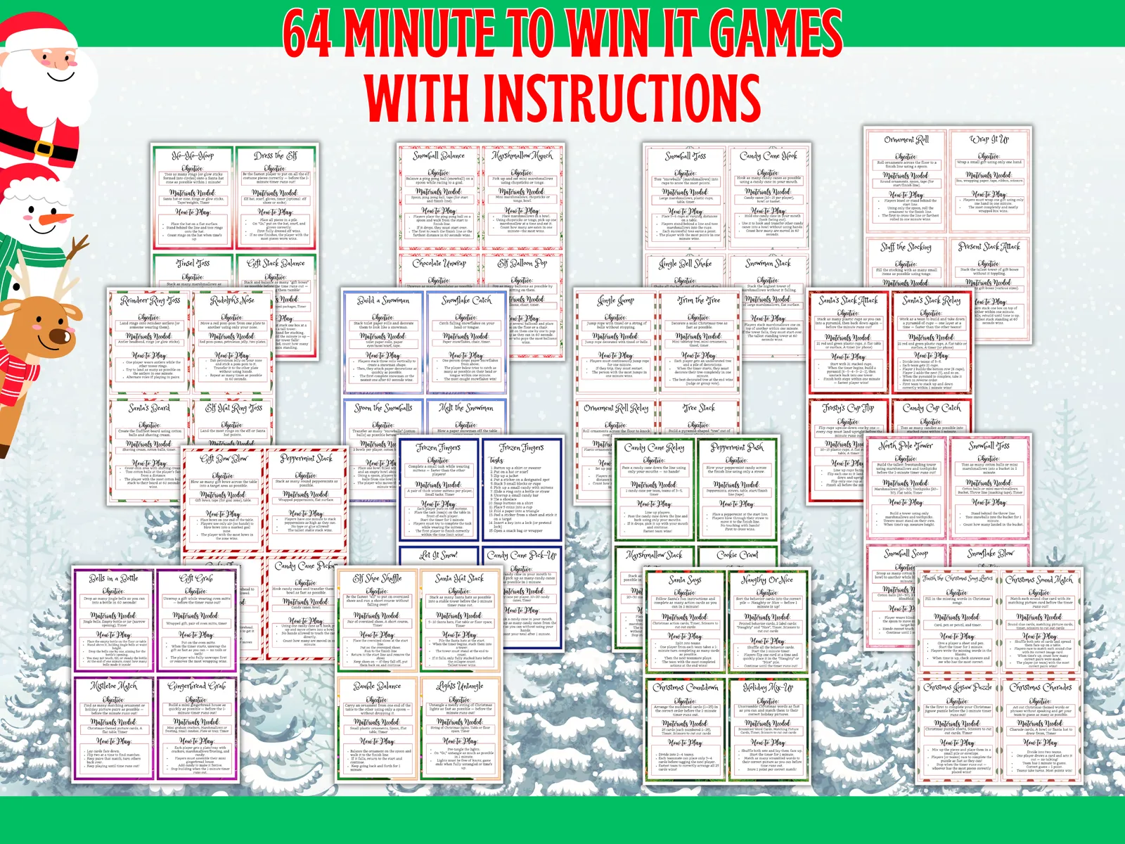 š Christmas Minute-to-Win-It Mega Game Pack (70 Pages!) š
⨠- Image 2