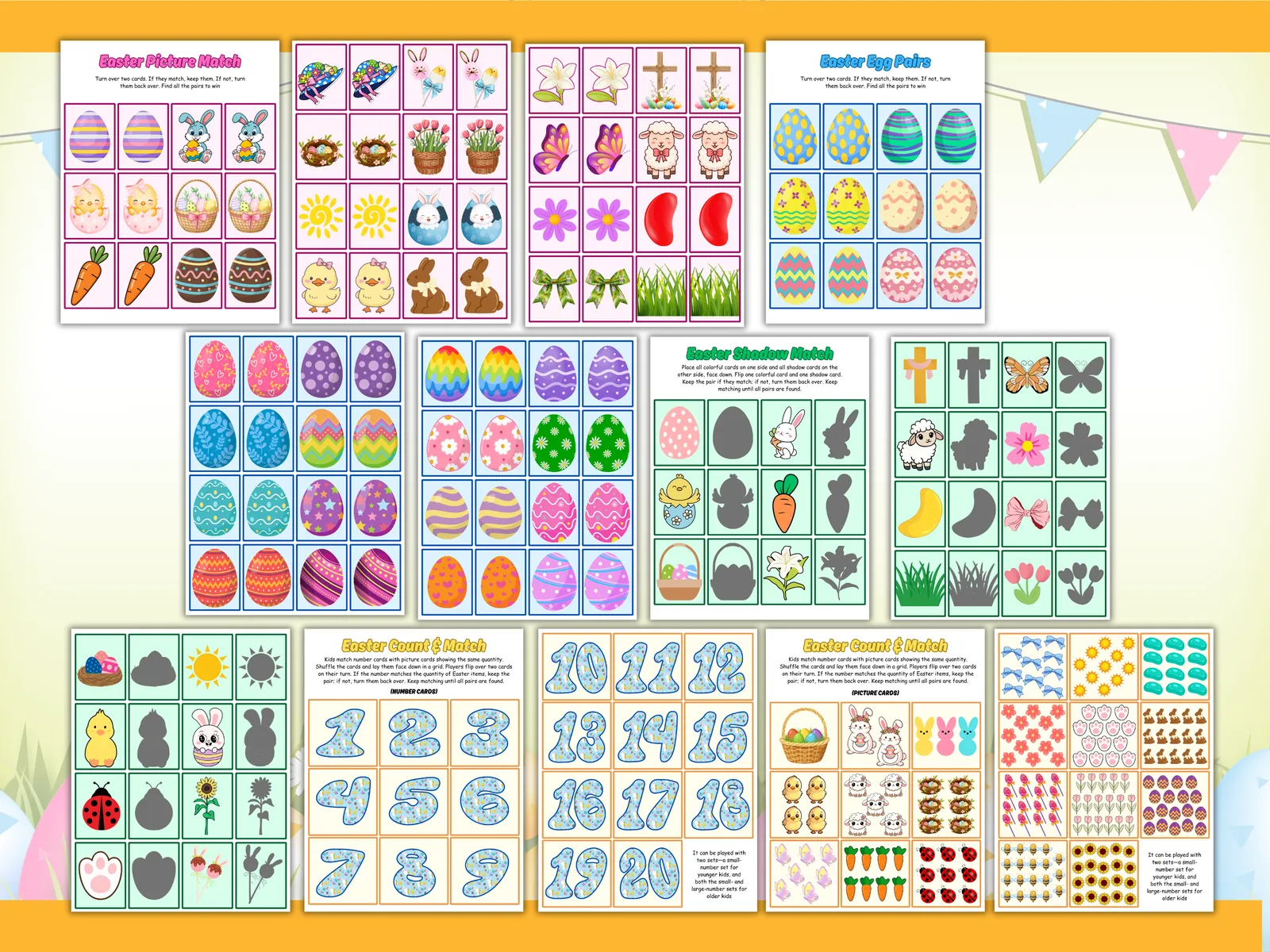 ๐ฐ Easter Memory Games Printable Pack - Image 2