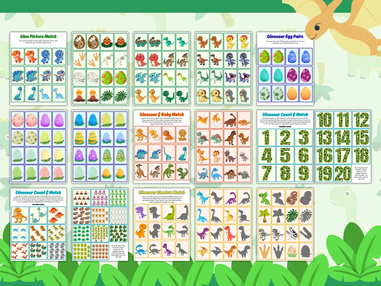 ๐ฆ Dinosaur Memory Games Printable Pack - Image 2