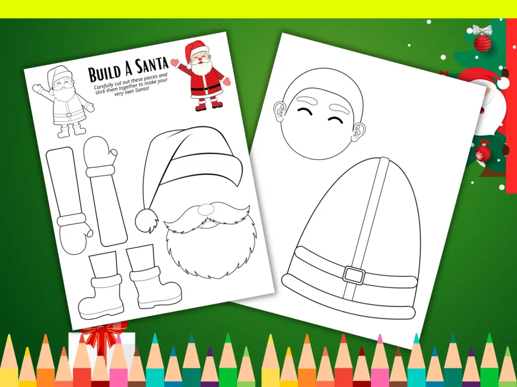 🎅 Print A Pal: Build-A-Santa Printable Craft Kit