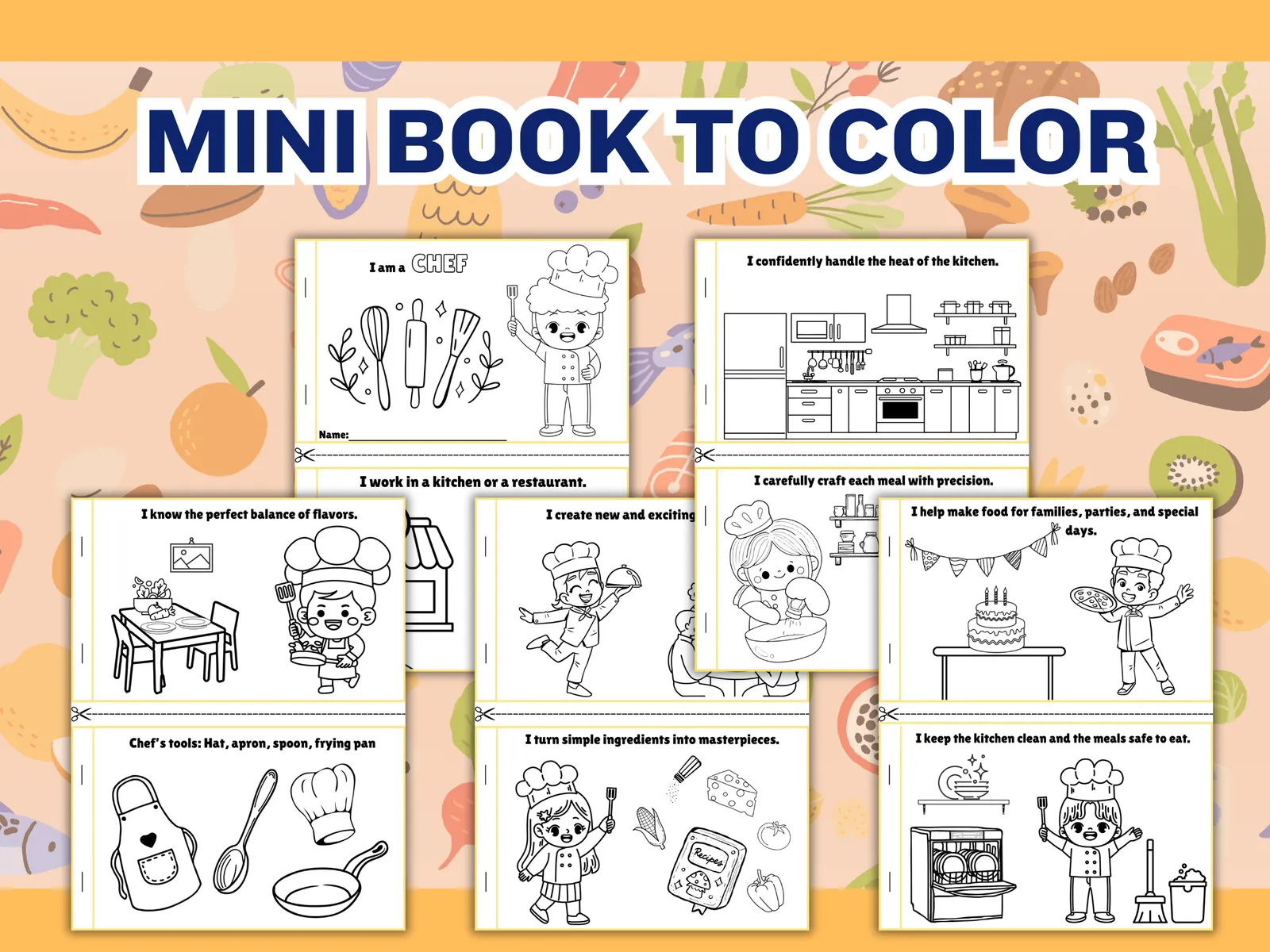 👩🍳 Little Chefs Party Play Pack — Printable Kids Cooking Activity Bundle - Image 3