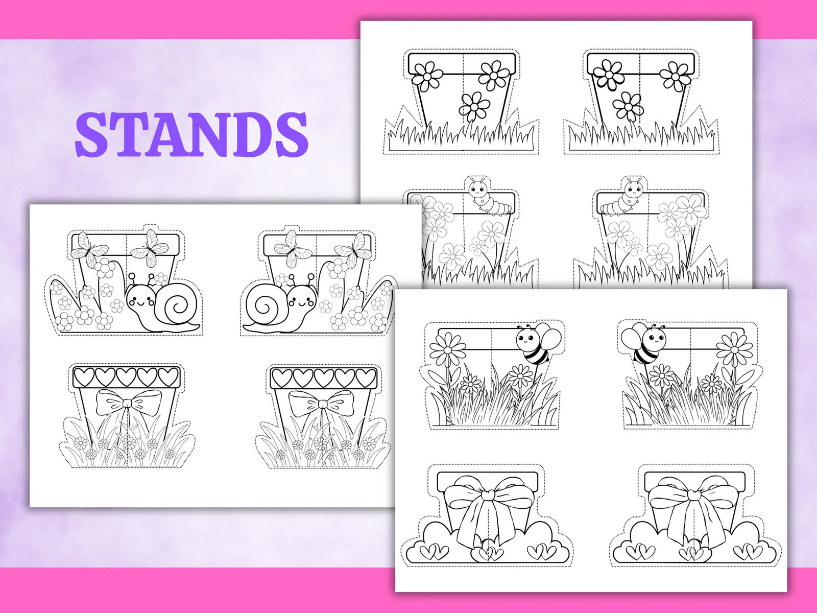Standing Mother's Day Cards – Printable Flower Card Craft for Kids (23 Pages) - Image 3