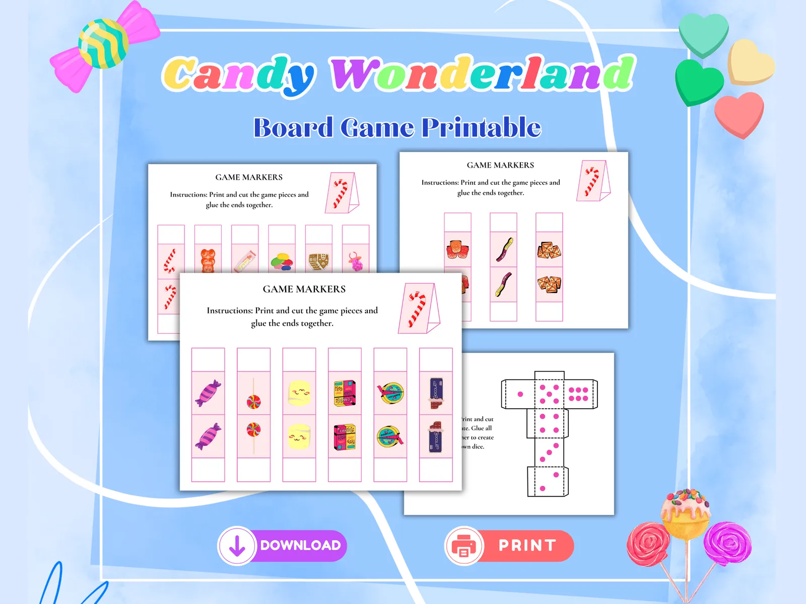 🍭 Candy Wonderland Board Game – Printable - Image 3