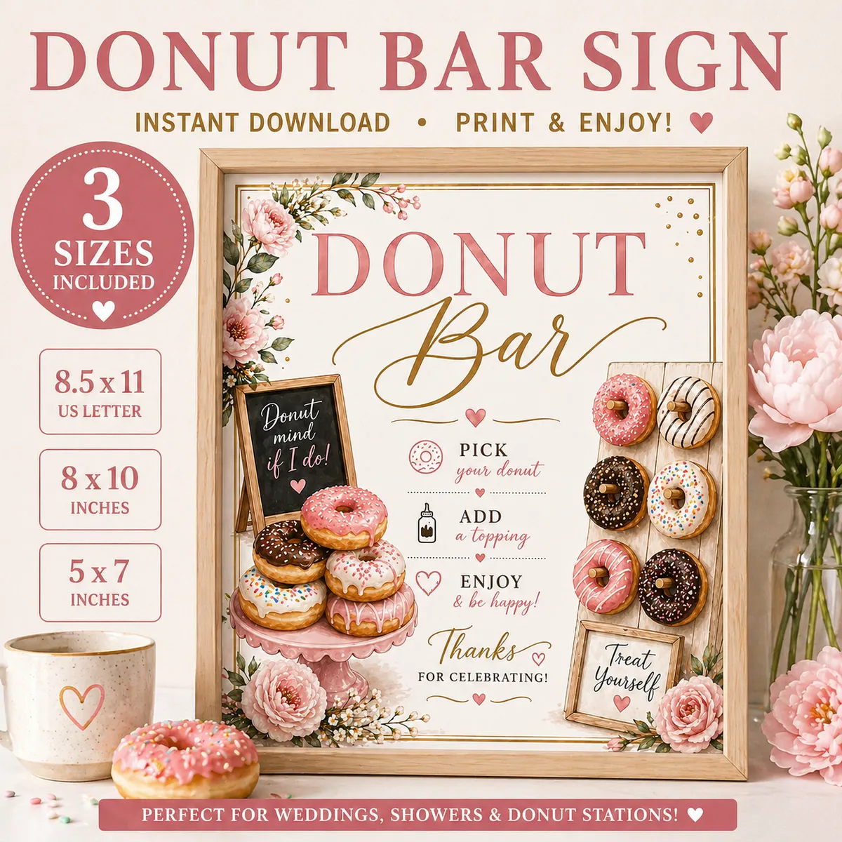 Donut Bar Sign Printable