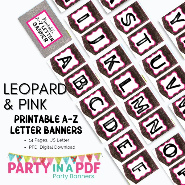 ✨ Wild & Glam Party Banner ✨Leopard & Pink