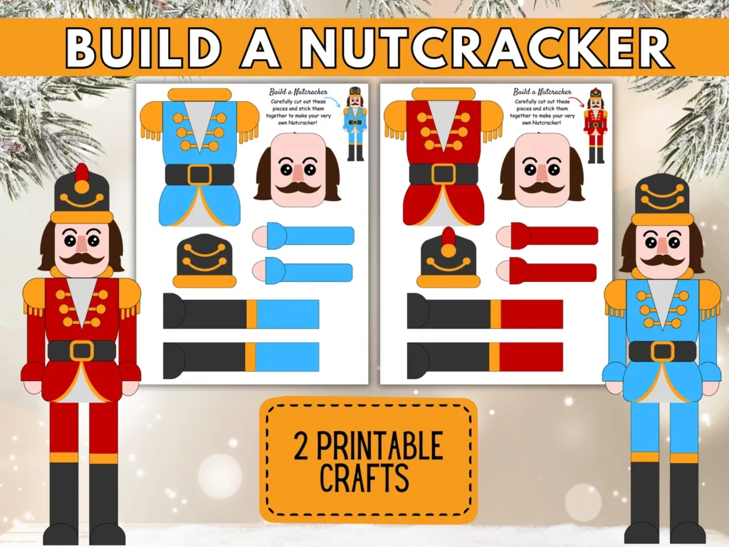 🎄 Print A Pal: Build-A-Nutcracker Printable Craft Set