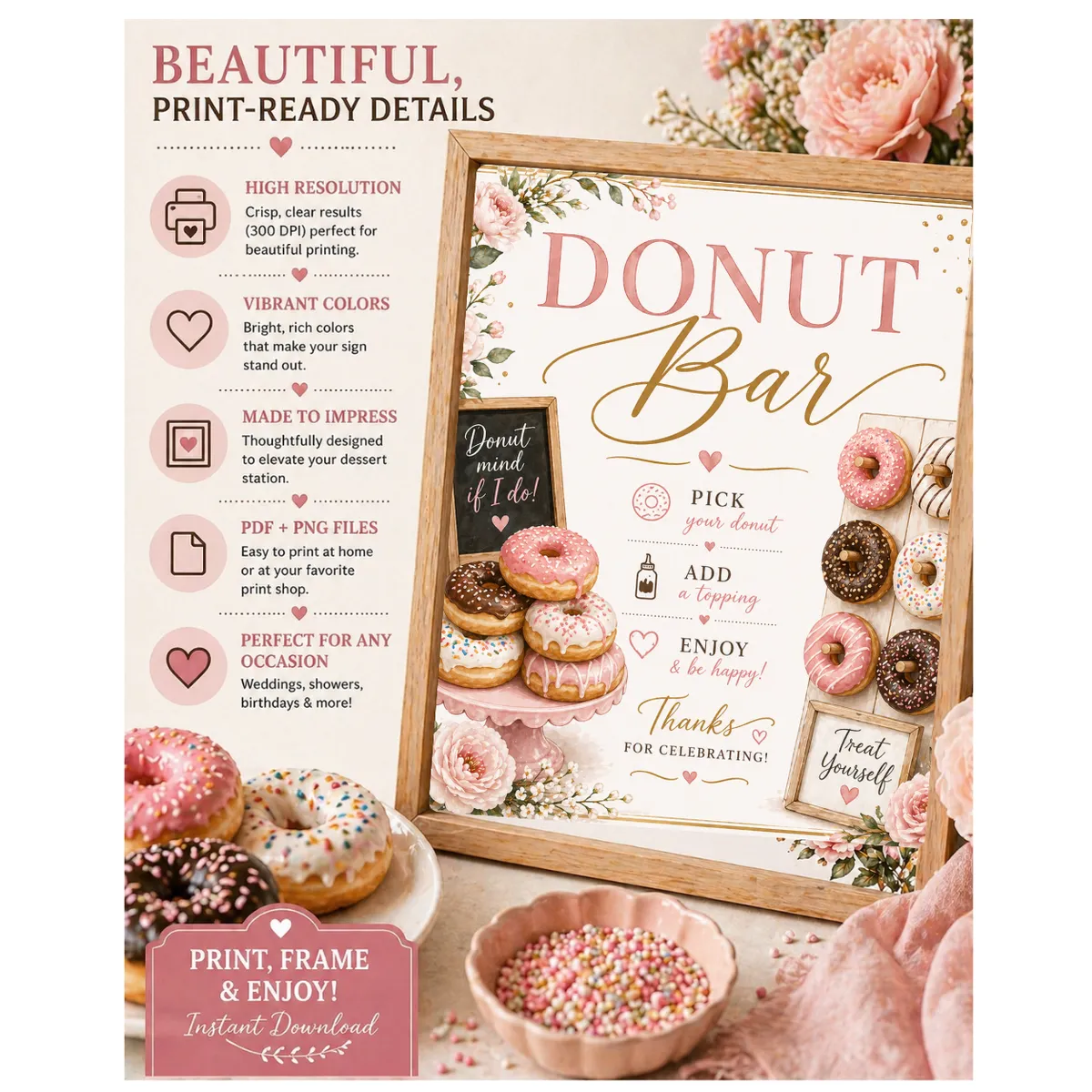 Donut Bar Sign Printable - Image 3