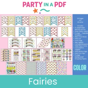 Fairy Birthday Party Pack — Full Color
