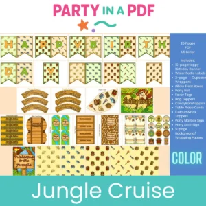 Jungle Cruise Birthday Party Pack — Full Color