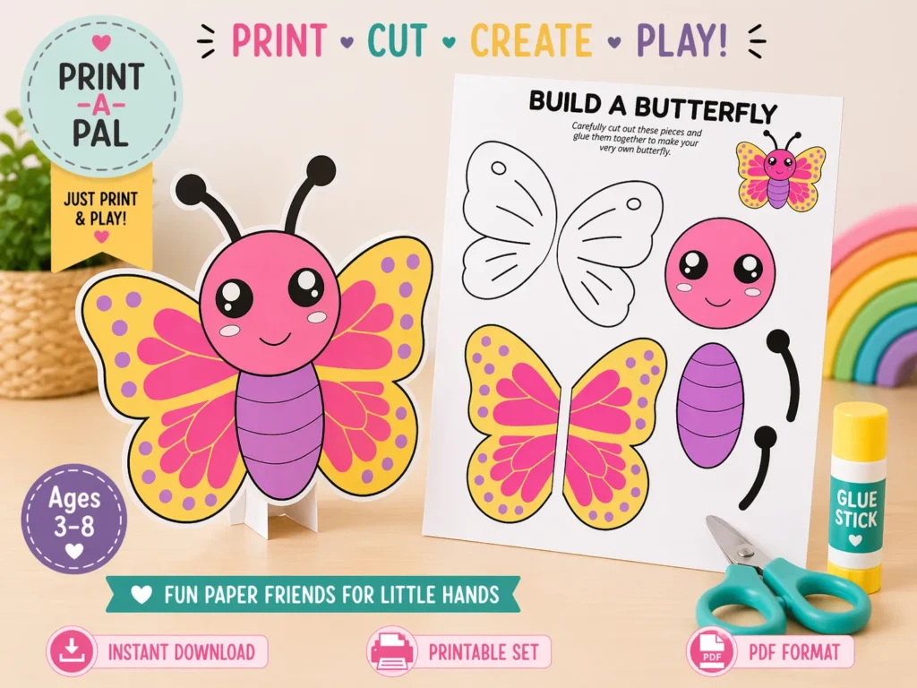 🦋 PRINT A PAL: Build a Butterfly