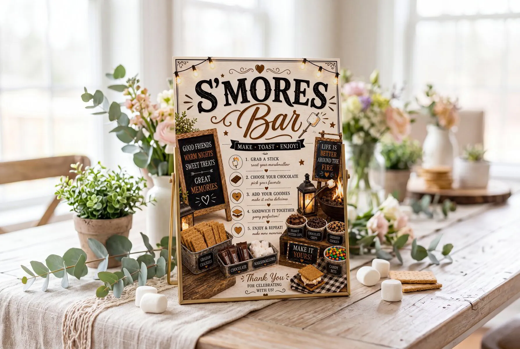 S'mores Bar Sign- Printable - Image 2