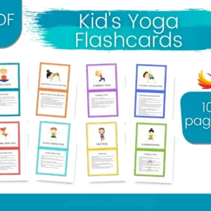 🧘‍♀️ Yoga Kids Flashcards | Printable Yoga Poses for Kids | Party In a PDF | Instant Download
