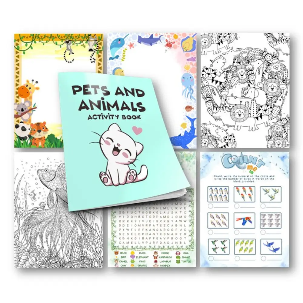Pets and Animal Kid's Activity Book