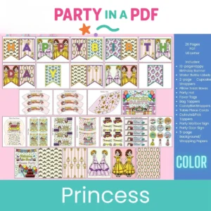 Princess Birthday Party Pack — Full Color