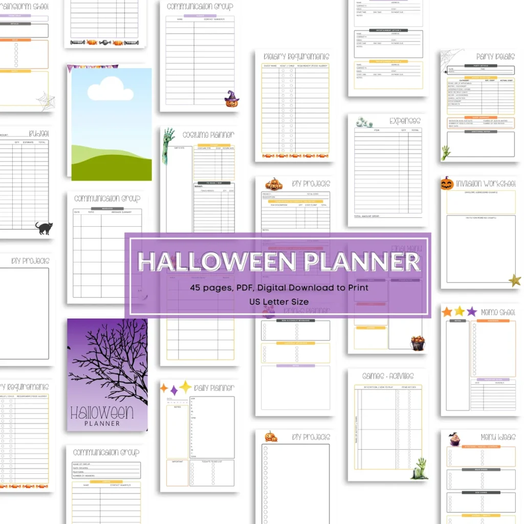 🎃 Halloween Party Planner | Printable Halloween Planning Binder | Party In a PDF | Instant Download