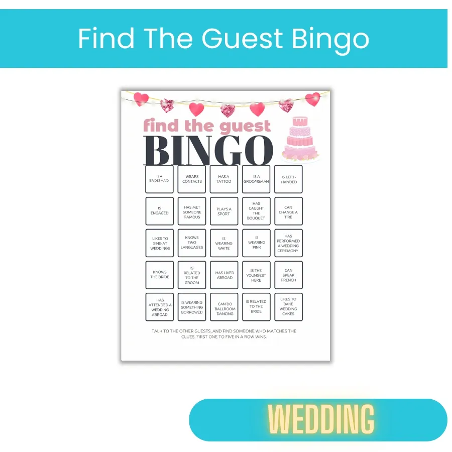 Mingle Bingo- Wedding Edition - Image 2